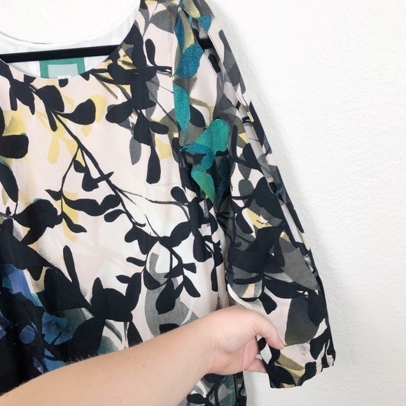 Anthro Maeve Shaded Forest Split Sleeve Dress Size XS - Picture 6 of 8